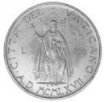 100 лир 1967 г. Ватикан(4) -2354.9 - аверс