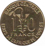 10 франков 2009 г. Западно-Африканские Штаты(8) -14.2 - аверс