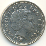10 пенсов 2001 г. Великобритания(5) -1989.8 - реверс