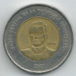 10 песо 2007 г. Доминиканская республика(7) -22 - реверс