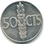 50 сентимо 1966 г. Испания(10) -411.6 - аверс
