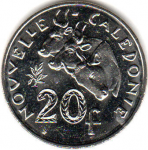 20 франков 2010 г. Новая Каледония(16) - 17.2 - аверс
