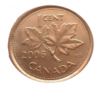 1 цент 2006 г. Канада(11) -241.3 - аверс