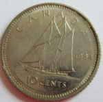 10 центов 1984 г. Канада(11) -241.3 - аверс