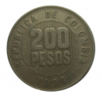 200 песо 1996 г. Колумбия(12) -21.9 - аверс