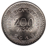 200 песо 2012 г. Колумбия(12) -21.9 - аверс