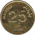 25 лаари 2008 г. Мальдивы(14) -8.5 - аверс