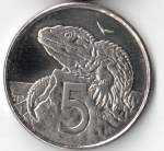 5 центов 2004 г. Новая Зеландия(16) -46.8 - аверс