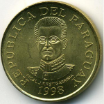 50 гуарани 1998 г. Парагвай(17) -9.5 - аверс
