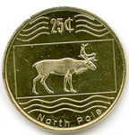 25 центов 2012 г. Северный полюс(19) -57 - аверс
