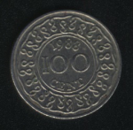100 центов 2009 г. Суринам(20) -17.3 - аверс