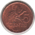 5 центов 2001 г. Тринидад и Тобаго(22) - 8.4 - аверс