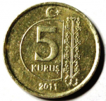 5 кирш 2011 г. Турция(23) - 88.1 - аверс