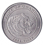 100 шиллингов 2004 г. Уганда(23) - 44.3 - аверс