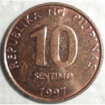 10 сентимо 1997 г. Филиппины(24) -27.1 - аверс