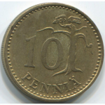 10 пенни 1975 г. Финляндия(24) -510.5 - аверс