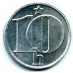 10 гелеров 1987 г. Чехия(25) - 148.2 - аверс