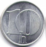 10 гелеров 1991 г. Чехия(25) - 148.2 - аверс