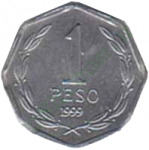 1 песо 1999 г. Чили(25) - 8.5 - аверс