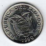 1 сукре 1990 г. Эквадор(26) - 12.1 - аверс