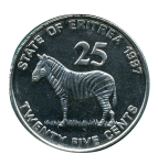 25 центов 1991 г. Эритрея(26) - 5.1 - аверс
