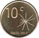 10 центов 2013 г. Южный полюс(27) -20 - аверс
