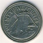 25 центов 1994 г. Барбадос(2) -2.8 - аверс