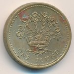 1 фунт 1991 г. Великобритания(5) -1989.8 - аверс
