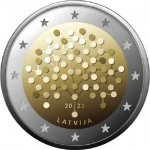 2евро 2022 г. Латвия(13) - 253.3 - аверс