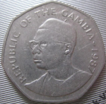 1 даласи 1987 г. Гамбия(4) - 10.5 - реверс
