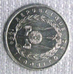 1 франк 1999 г. Джибути(7) -22.7 - реверс