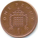 1 пенни 2004 г. Великобритания(5) -1989.8 - аверс