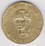 1 песо 1993 г. Доминиканская республика(7) -22 - реверс