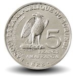 5 франков 2014 г. Бурунди(3) - 14.6 - аверс