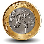 1 реал 2015 г. Бразилия(3) - 72.4 - аверс