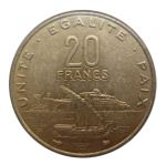 20 франков 1999 г. Джибути(7) -22.7 - аверс