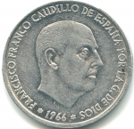 50 сентимо 1966 г. Испания(10) -411.6 - реверс
