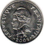 20 франков 2010 г. Новая Каледония(16) - 17.2 - реверс