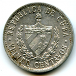 20 сентаво 1972 г. Куба(12) -110.7 - реверс