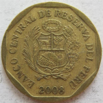 20 сентимо 2008 г. Перу(17) -57.5 - реверс