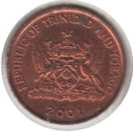 5 центов 2001 г. Тринидад и Тобаго(22) - 8.4 - реверс