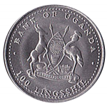 100 шиллингов 2004 г. Уганда(23) - 44.3 - реверс