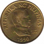 25 сентимо 1990 г. Филиппины(24) -27.1 - реверс