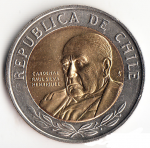 500 песо 2008 г. Чили(25) - 8.5 - реверс
