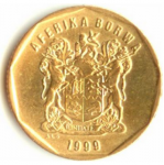 20 центов 1997 г. ЮАР(26) - 19 - реверс
