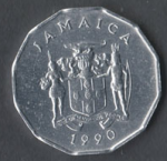 1 цент 1990 г. Ямайка(27) -36.7 - реверс