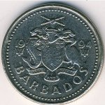 25 центов 1994 г. Барбадос(2) -2.8 - реверс