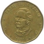 1 песо 1991 г. Доминиканская республика(7) -22 - реверс