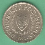 1 цент 2004 г. Кипр(11) - 126.3 - реверс