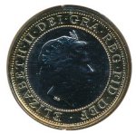 2 фунта 2008 г. Великобритания(5) -1989.8 - реверс